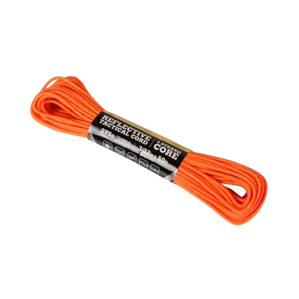 Tactical Reflective Cord (50ft) - Neon Orange