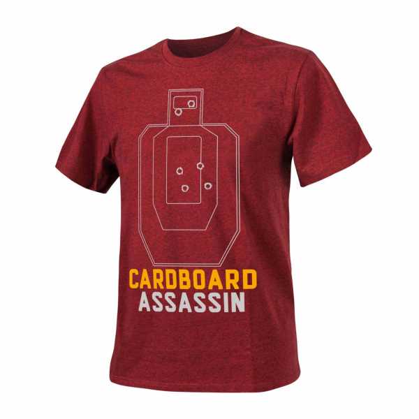 Helikon Tex T-Shirt (Cardboard Assassin) rot / schwarz melange