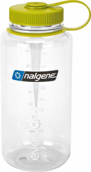 Nalgene Wide Mouth Clear Bottle With Green Cap